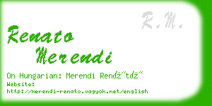 renato merendi business card